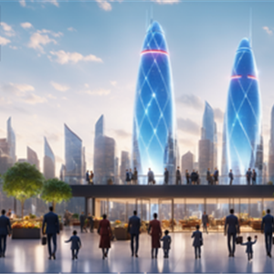 未來城市AI創(chuàng)意圖